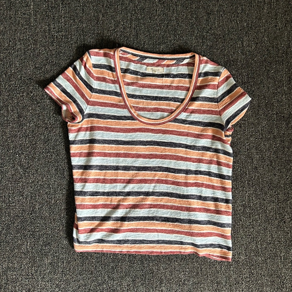 Madewell Multicolor Striped Short Sleeve Tee